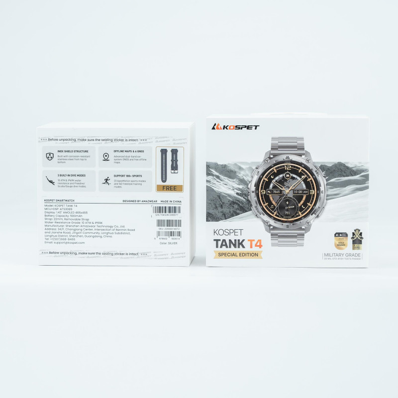 Розумний годинник KOSPET TANK T4 SE SILVER