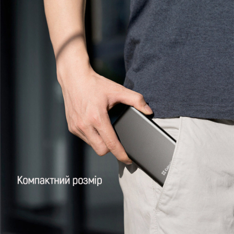 Power Bank ColorWay 20 000 mAh Full (USB QC3.0 + USB-C Power Delivery 22.5W) Gray
