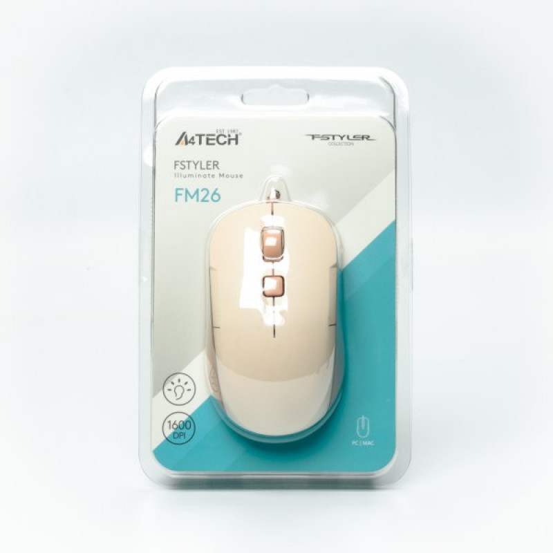 Миша A4Tech Fstyler FM26 (Cafe Latte),USB