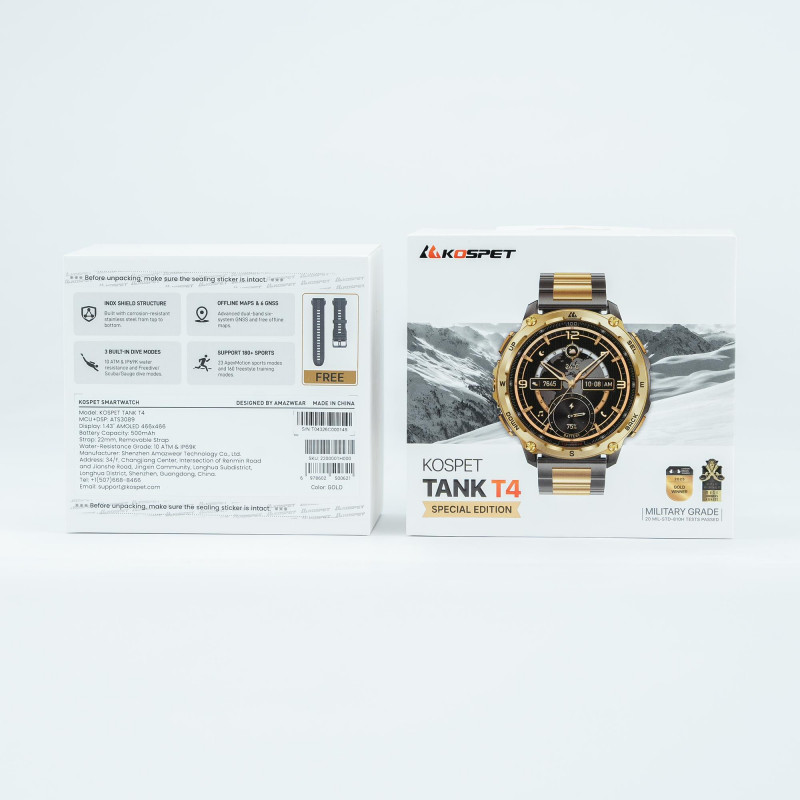 Розумний годинник KOSPET TANK T4 SE GOLD