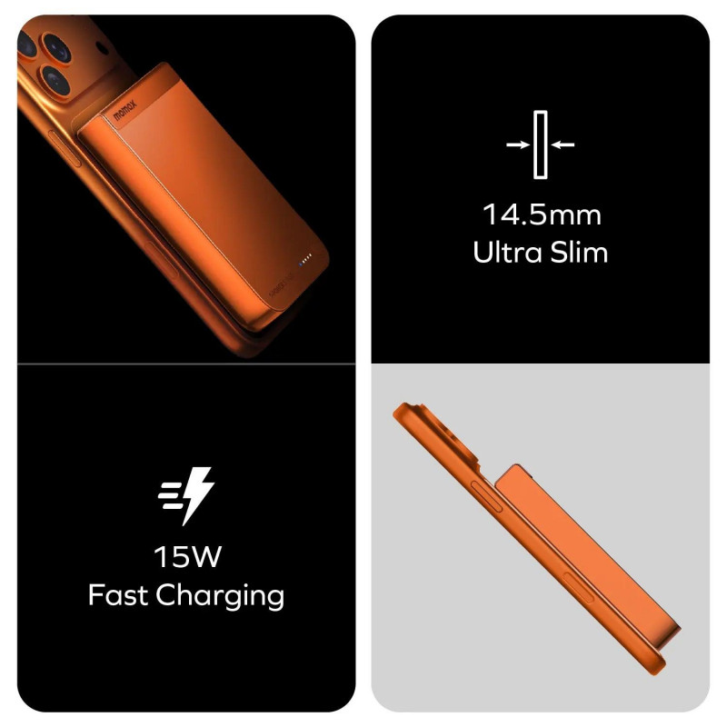 Портативний зарядний пристрій MOMAX WRL 10000MAH TITANIUM IP162Q2L