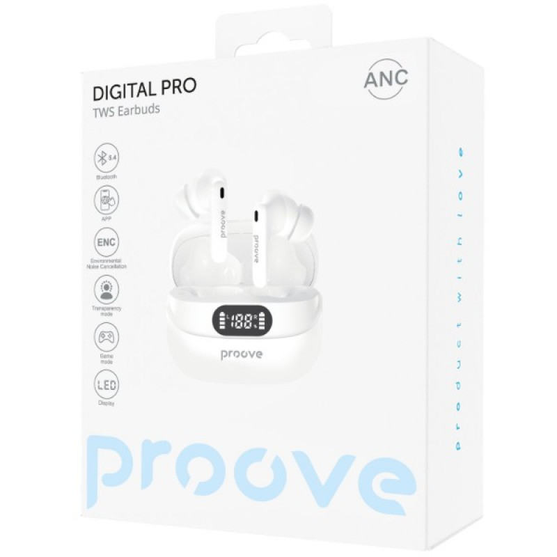 Навушники Proove Digital Pro TWS with ANC (APP)white