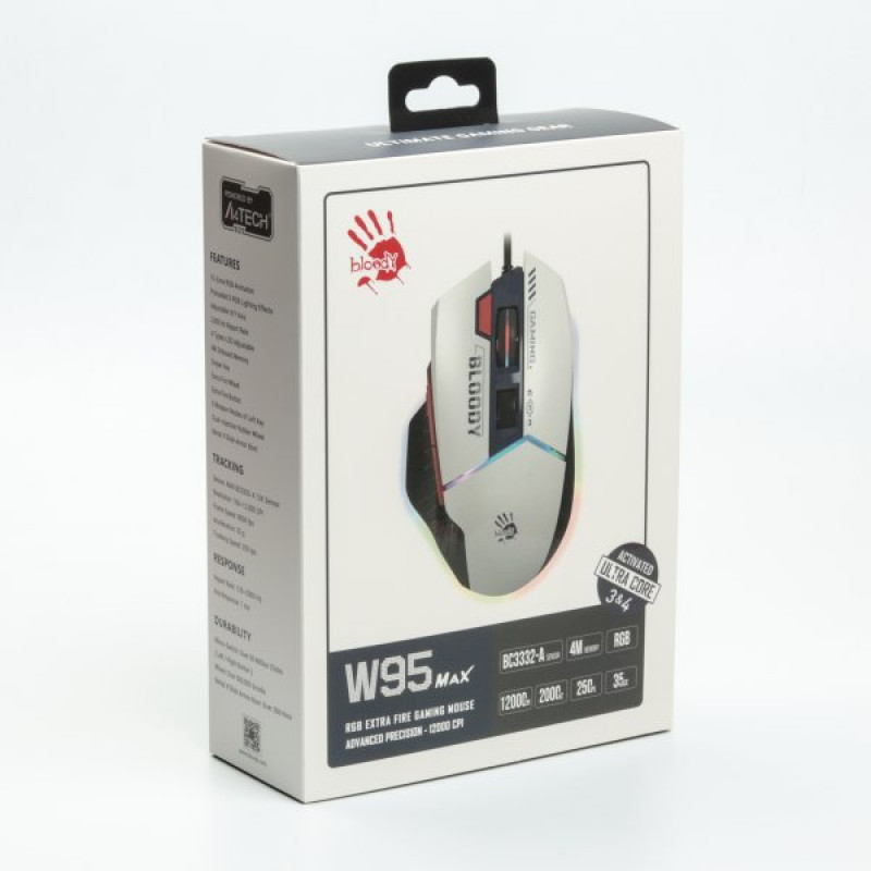 Миша ігрова A4Tech W95 Max Bloody, білий, Bloody