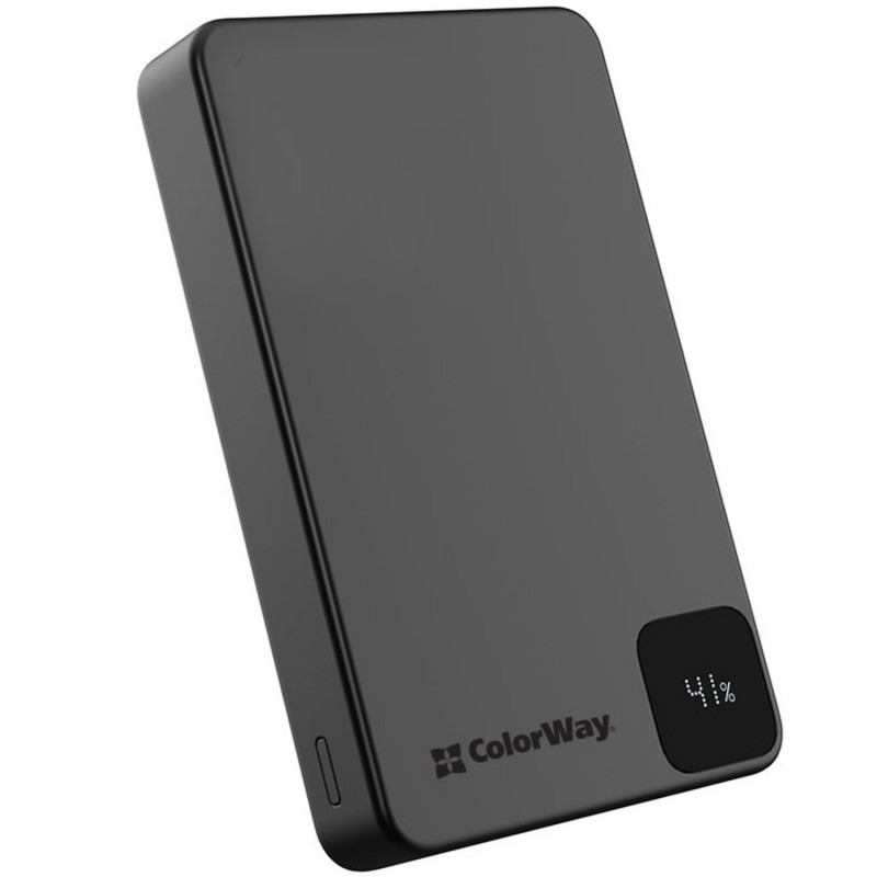 Power Bank ColorWay 10 000 mAh 15W MagSafe (USB-C PD 20W) Black