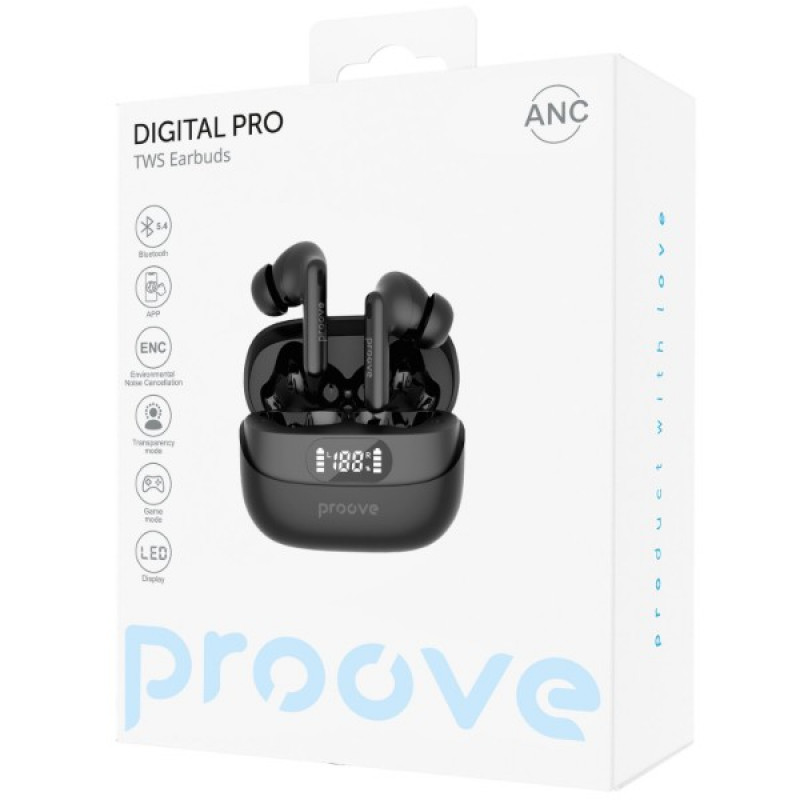 Навушники Proove Digital Pro TWS with ANC (APP) black