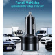Автомобільний зарядний пристрій TC0011-BK, 3 порти, 130Вт, QC3.0+PD, чорний