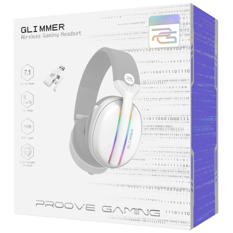 Гарнітура ігрова Proove Gaming Glimmer (APP) (white/purple)
