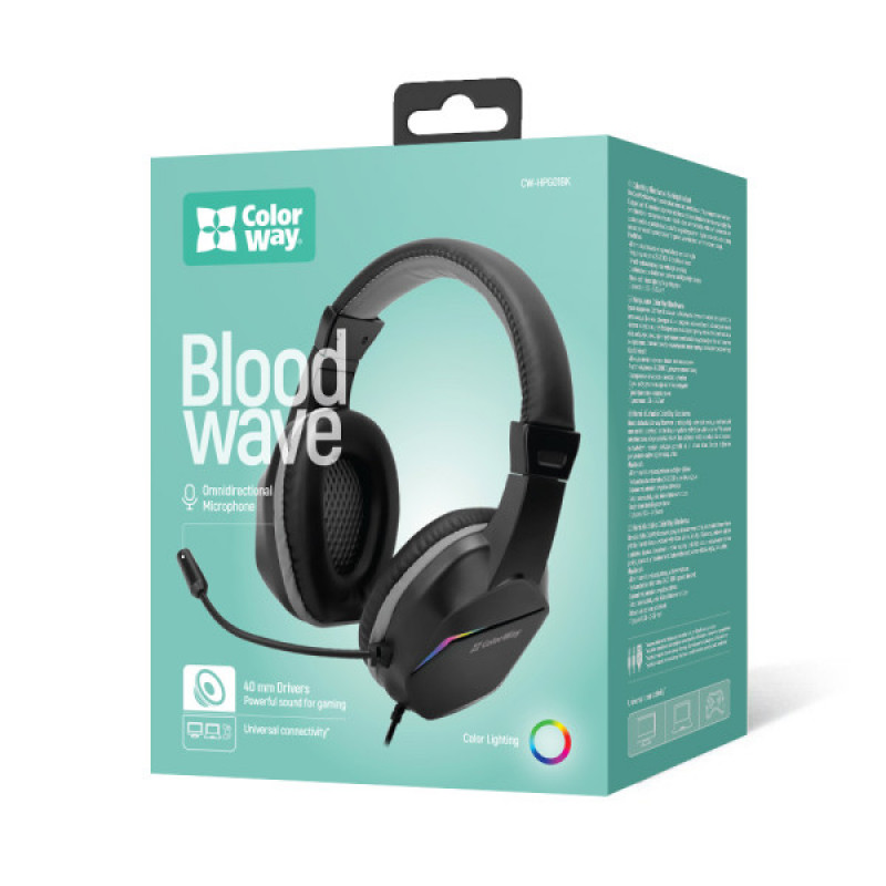 Навушники ColorWay Bloodwave LED Black CW-HPG01BK
