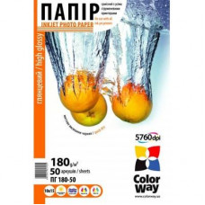 Папір CW глянц. 180г/м 10x15 PG180-50 карт.уп.