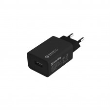 Мережевий зарядн. прист. Colorway 1USB Quick Charge 3.0 (18W) + cable Type C Black (CW-CHS013QCC-BK)