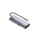 USB хаб (док-станція) СolorWay USB-C 5-в-1 Type C PD 100W/USB3.0х3/HDMI 4К
