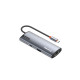 USB хаб (док-станція) СolorWay USB-C 6-в-1 Type C PD 100W/USB3.0х3/HDMI 4К/RJ45