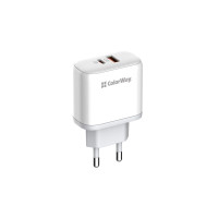 Мережевий зарядний пристрій Colorway Power Delivery Port PPS USB (Type-C PD + USB QC3.0) (45W) білий