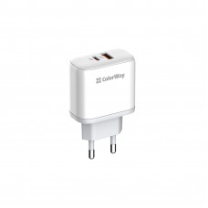 Мережевий зарядний пристрій Colorway Power Delivery Port PPS USB (Type-C PD + USB QC3.0) (45W) білий