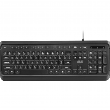 Клавіатура 2E KS120 104key, USB-A, White LED, чорний 2E-KS120UB_UA