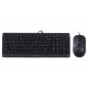 Комплект A4Tech Fstyler F1512 , клавіатура з мишою, USB, чорний