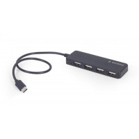 Хаб Gembird Type-C на 4 порти USB 2.0 UHB-CM-U2P4-01