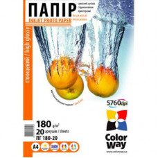 Папір CW глянц. 180г/м A4 PG180-20 карт.уп.