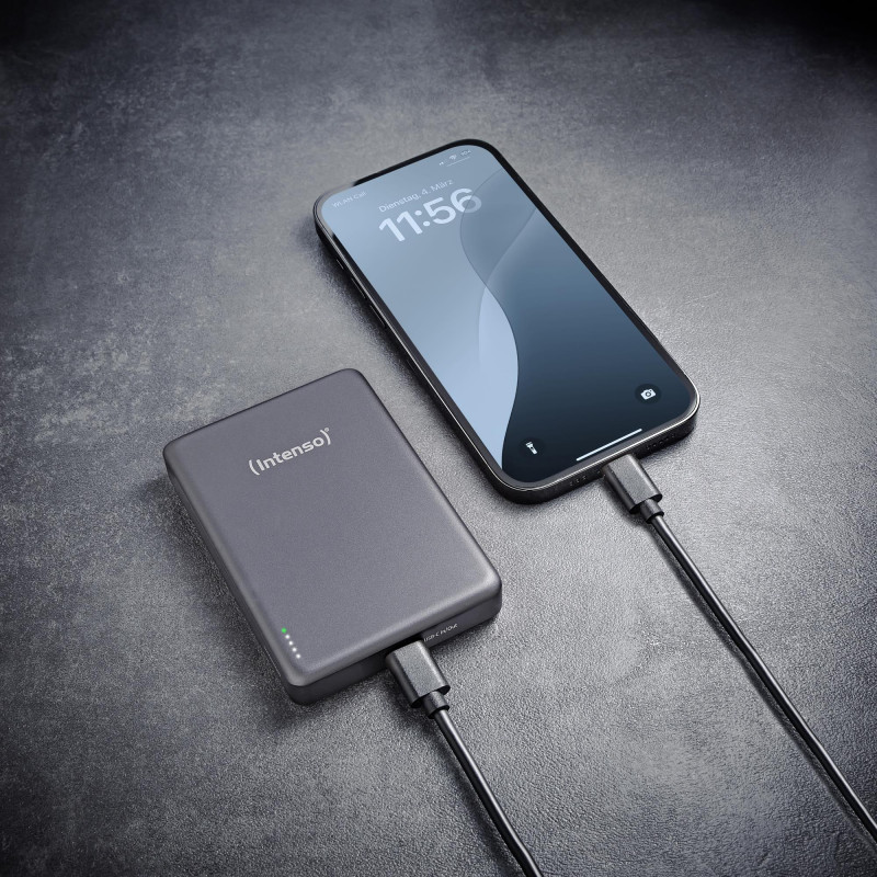 Портативний зарядний пристрій INTENSO USB 10000MAH MAG GREY 7344034