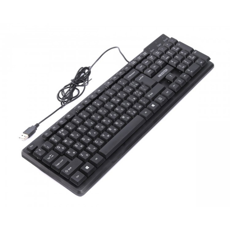 Клавіатура KBM-U01-UA, USB, Укр/Рус, чорна