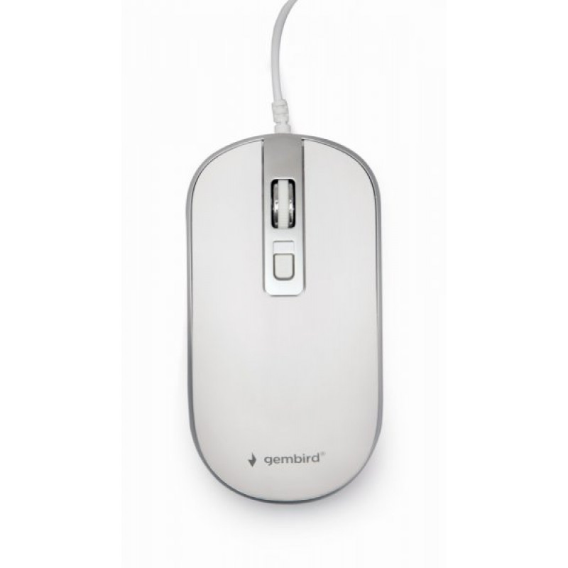 Миша MUS-4B-06-WS USB інтерфейс, бiло-сiра