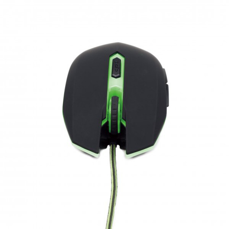 Ігрова миша Gembird MUSG-001-G, USB інтерфейс, зелений