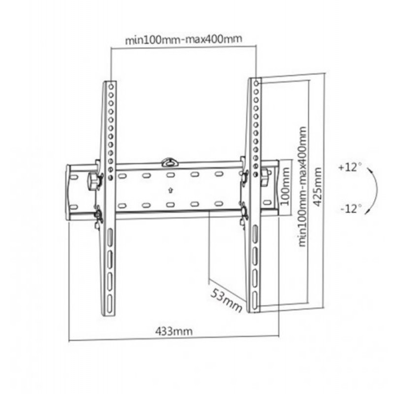 Настінний кронштейн Gembird WM-55T-02