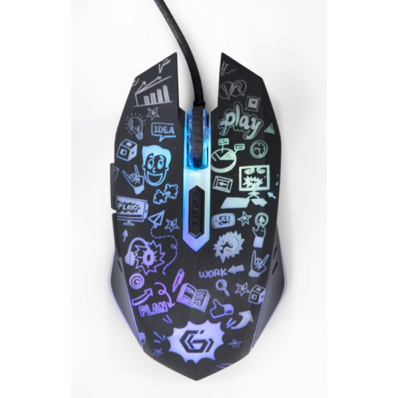 Миша MUS-6B-GRAFIX-01, USB інтерфейс, пiдсвiчування