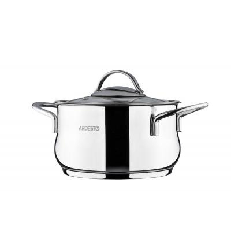 Каструля зі скляною кришкою Ardesto Black Mars, 2.3л, нержавіюча сталь AR0723S