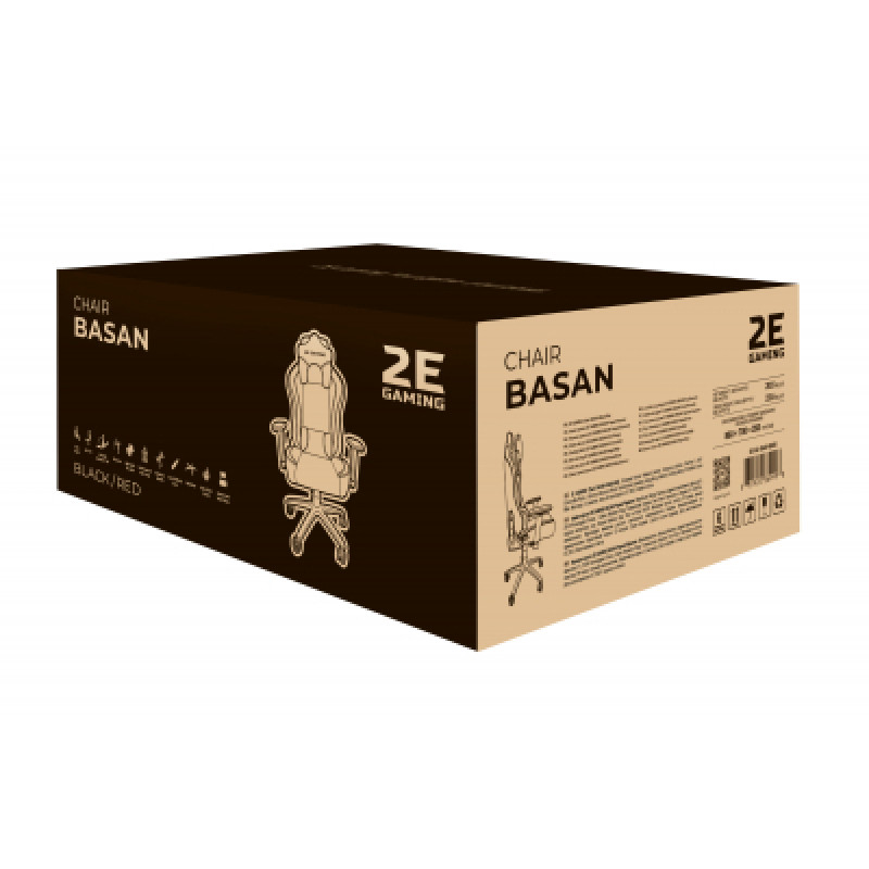 Крісло 2E GAMING BASAN II Black/Red 2E-GC-BAS-BKRD