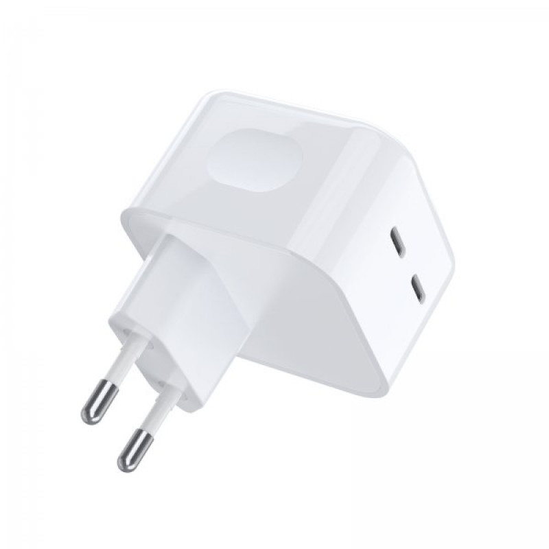 Мережевий зарядний пристрій Choetech Q5008-EU-WH, 2 USB-С