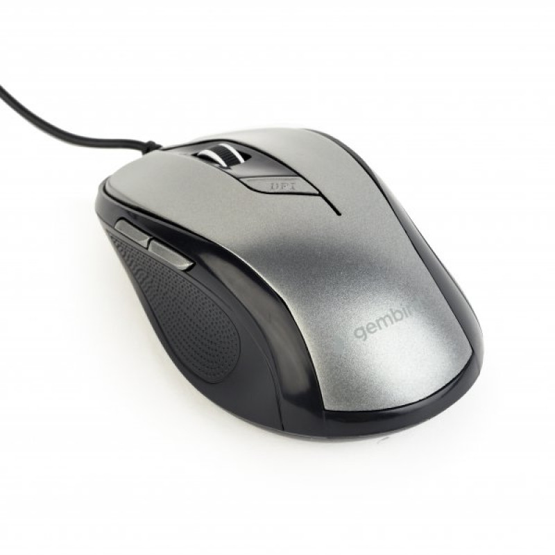 Миша Gembird MUS-6B-01-BG, USB, сіро-чорний