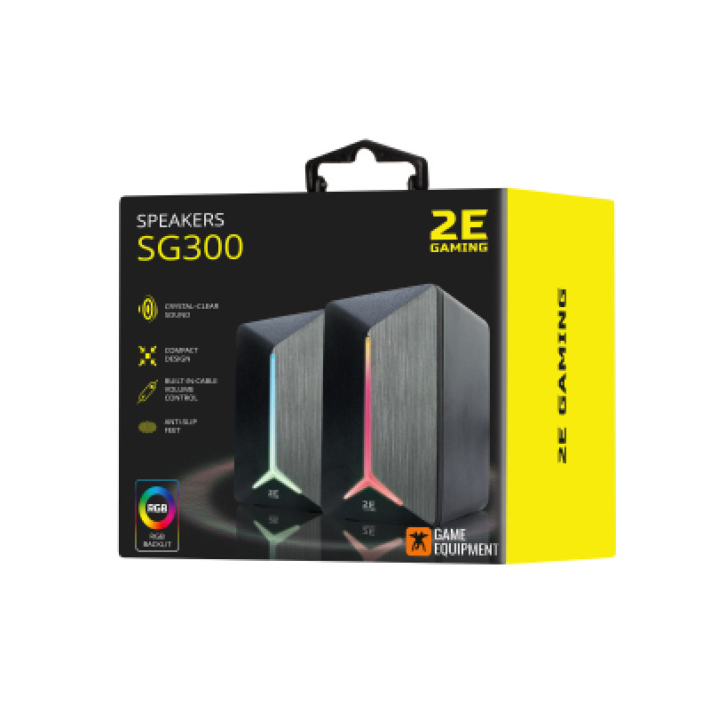 Акустична система 2E GAMING Speakers SG300 2.0 RGB Black