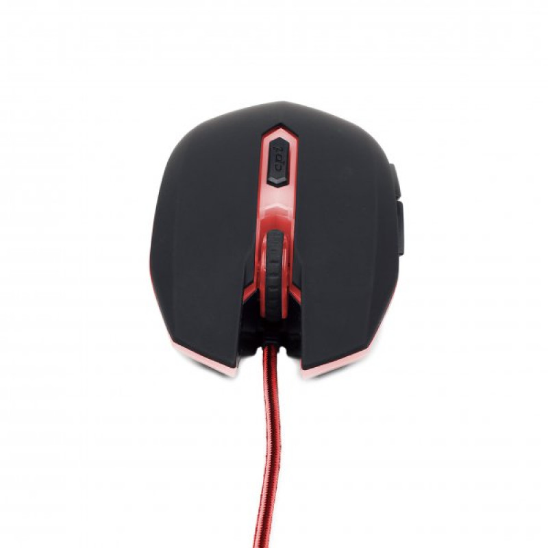 Ігрова миша Gembird MUSG-001-R, USB інтерфейс, червоний