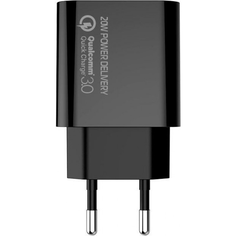 Зарядний пристрій Colorway Power Delivery Port USB Type-C (20W) V2 Black (CW-CHS026PD-BK)