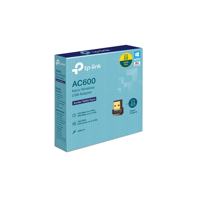 Мережевий адаптер Wi-Fi TP-LINK Archer T600U Nano AC600