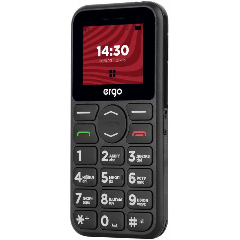 Мобільний телефон ERGO R181 Dual Sim (чорний)