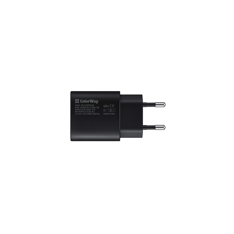 Зарядний пристрій Colorway Power Delivery Port PPS USB Type-C (25W) чорний