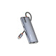 USB хаб (док-станція) СolorWay USB-C 6-в-1 Type C PD 100W/USB3.0х3/HDMI 4К/RJ45