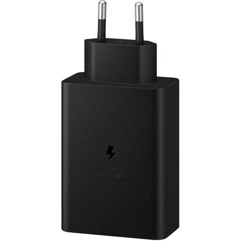 Зарядний пристрій мережевий Samsung 65Вт 2xUSB-С PD PPS/USB-A, чорний EP-T6530NBEGEU