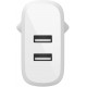 Зарядний пристрій мережевий Belkin 24Вт 2хUSB-A, білий WCB002VFWH