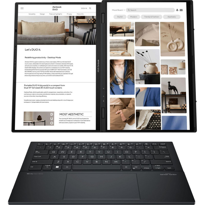 Ноутбук ASUS Zenbook DUO UX8406CA-QL049W 90NB14X1-M001S0