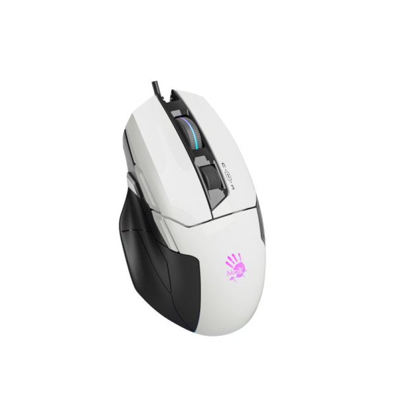 Миша ігрова A4Tech W70 Max Bloody, білий+чорний, Bloody