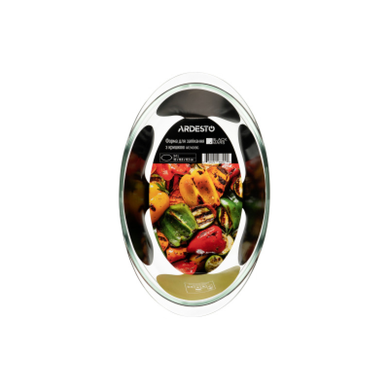 Форма для запікання з кришкою Ardesto Black Mars, 33х19.8х13.2см, скло AR2408BG