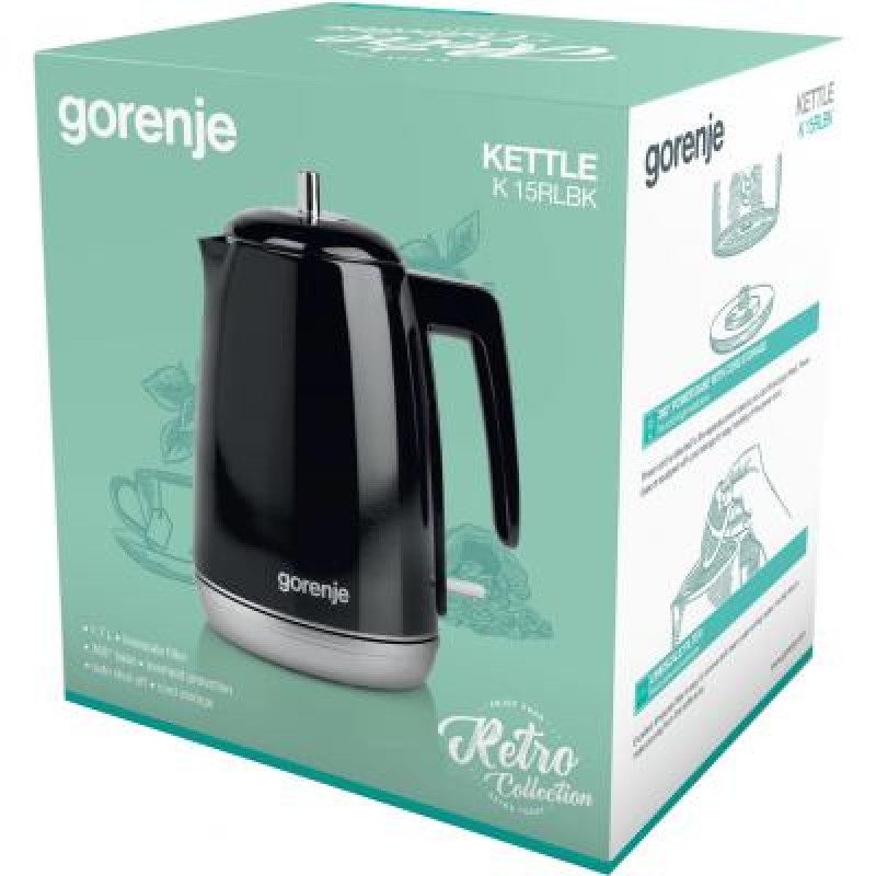 Електрочайник Gorenje K 15 RLBK