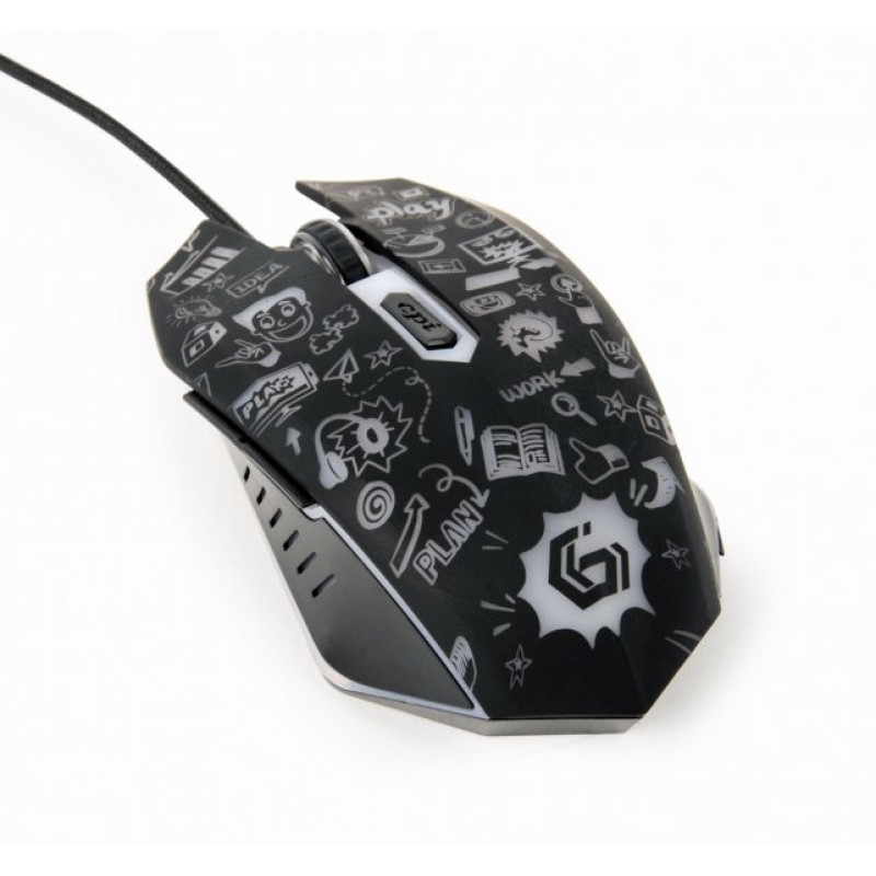 Миша MUS-6B-GRAFIX-01, USB інтерфейс, пiдсвiчування