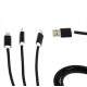 Зарядний кабель USB 3-в-1 Cablexpert, AM/Lightning/Micro/Type-C, 1.0 м. CC-USB2-AM31-1M