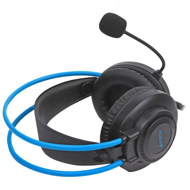 Навушники A4-Tech FH200i (Blue) з мікрофоном,колір сірий + блакитний