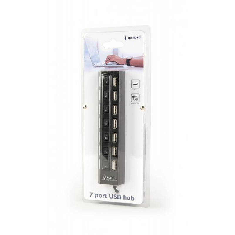 Хаб Gembird UHB-U2P7-03 на 7 портів USB 2.0
