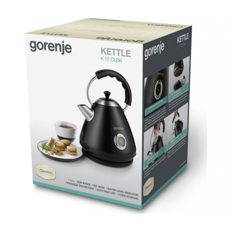 Електрочайник Gorenje K 17 CLBK